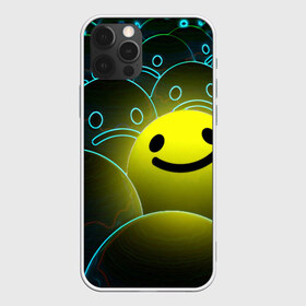 Чехол для iPhone 12 Pro Max с принтом НЕОНОВЫЕ СМАЙЛЫ в Новосибирске, Силикон |  | emoji | настроение | позитив | смайлики | смайлы | стикеры | текстура смайл | улыбки | фон смайл | эмодзи