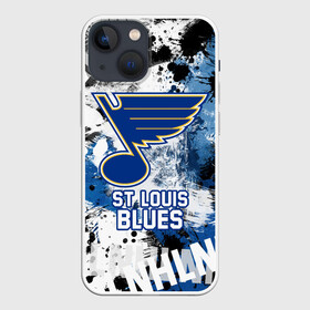 Чехол для iPhone 13 mini с принтом Сент Луис Блюз в Новосибирске,  |  | blues | hockey | nhl | st. louis | st. louis blues | usa | блюз | нхл | сент луис | сент луис блюз | спорт | сша | хоккей | шайба