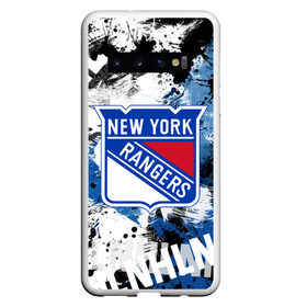 Чехол для Samsung Galaxy S10 с принтом Нью-Йорк Рейнджерс в Новосибирске, Силикон | Область печати: задняя сторона чехла, без боковых панелей | hockey | new york | new york rangers | nhl | rangers | usa | нхл | нью йорк | нью йорк рейнджерс | рейнджерс | спорт | сша | хоккей | шайба