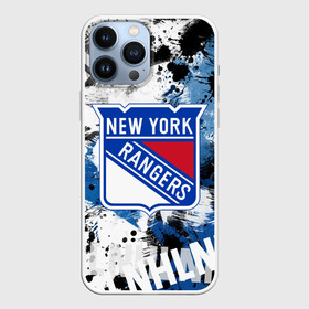 Чехол для iPhone 13 Pro Max с принтом Нью Йорк Рейнджерс в Новосибирске,  |  | Тематика изображения на принте: hockey | new york | new york rangers | nhl | rangers | usa | нхл | нью йорк | нью йорк рейнджерс | рейнджерс | спорт | сша | хоккей | шайба