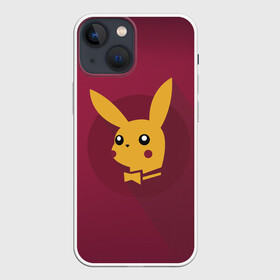 Чехол для iPhone 13 mini с принтом Плейчу в Новосибирске,  |  | pikachu | pokeball | pokemon | пикачу | покебол | покемон