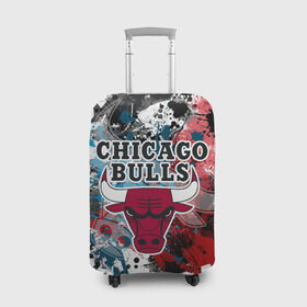 Чехол для чемодана 3D с принтом Чикаго Буллз в Новосибирске, 86% полиэфир, 14% спандекс | двустороннее нанесение принта, прорези для ручек и колес | bulls | chicago | chicago bulls | nba | баскетбол | буллз | нба | чикаго | чикаго буллз