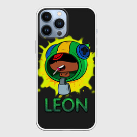 Чехол для iPhone 13 Pro Max с принтом Leon (Brawl Stars) в Новосибирске,  |  | Тематика изображения на принте: brawl stars | crow | game | leon | бравл | бравл стар | бравл старс | ворон | ворона | детская | детям | игра | компьютерная игра | кров | леон | персонаж | развлечение