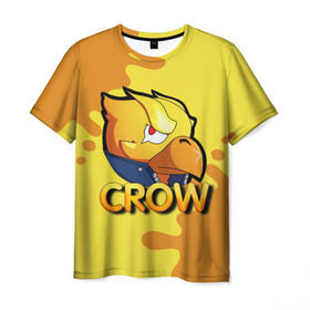Мужская футболка 3D с принтом Crow (Brawl Stars) в Новосибирске, 100% полиэфир | прямой крой, круглый вырез горловины, длина до линии бедер | brawl stars | crow | game | leon | бравл | бравл стар | бравл старс | ворон | ворона | детская | детям | игра | компьютерная игра | кров | леон | персонаж | развлечение