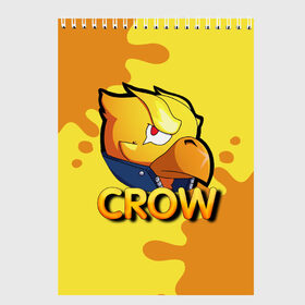 Скетчбук с принтом Crow (Brawl Stars) в Новосибирске, 100% бумага
 | 48 листов, плотность листов — 100 г/м2, плотность картонной обложки — 250 г/м2. Листы скреплены сверху удобной пружинной спиралью | brawl stars | crow | game | leon | бравл | бравл стар | бравл старс | ворон | ворона | детская | детям | игра | компьютерная игра | кров | леон | персонаж | развлечение