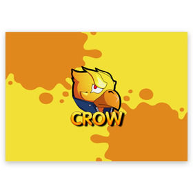 Поздравительная открытка с принтом Crow (Brawl Stars) в Новосибирске, 100% бумага | плотность бумаги 280 г/м2, матовая, на обратной стороне линовка и место для марки
 | brawl stars | crow | game | leon | бравл | бравл стар | бравл старс | ворон | ворона | детская | детям | игра | компьютерная игра | кров | леон | персонаж | развлечение