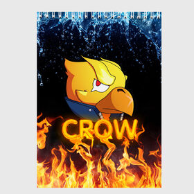 Скетчбук с принтом Crow (Brawl Stars) в Новосибирске, 100% бумага
 | 48 листов, плотность листов — 100 г/м2, плотность картонной обложки — 250 г/м2. Листы скреплены сверху удобной пружинной спиралью | brawl stars | crow | game | leon | бравл | бравл стар | бравл старс | ворон | ворона | детская | детям | игра | компьютерная игра | кров | леон | персонаж | развлечение