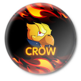 Значок с принтом Crow (Brawl Stars) в Новосибирске,  металл | круглая форма, металлическая застежка в виде булавки | Тематика изображения на принте: brawl stars | crow | game | leon | бравл | бравл стар | бравл старс | ворон | ворона | детская | детям | игра | компьютерная игра | кров | леон | персонаж | развлечение