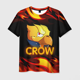 Мужская футболка 3D с принтом Crow (Brawl Stars) в Новосибирске, 100% полиэфир | прямой крой, круглый вырез горловины, длина до линии бедер | brawl stars | crow | game | leon | бравл | бравл стар | бравл старс | ворон | ворона | детская | детям | игра | компьютерная игра | кров | леон | персонаж | развлечение