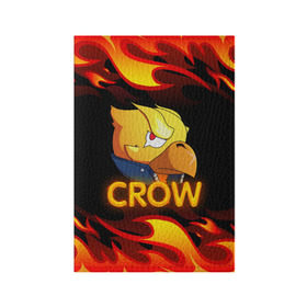 Обложка для паспорта матовая кожа с принтом Crow (Brawl Stars) в Новосибирске, натуральная матовая кожа | размер 19,3 х 13,7 см; прозрачные пластиковые крепления | Тематика изображения на принте: brawl stars | crow | game | leon | бравл | бравл стар | бравл старс | ворон | ворона | детская | детям | игра | компьютерная игра | кров | леон | персонаж | развлечение