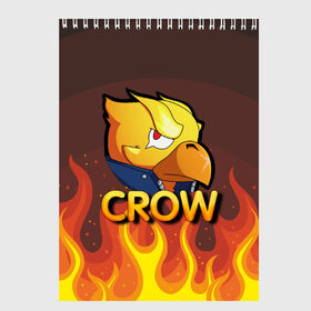 Скетчбук с принтом Crow (Brawl Stars) в Новосибирске, 100% бумага
 | 48 листов, плотность листов — 100 г/м2, плотность картонной обложки — 250 г/м2. Листы скреплены сверху удобной пружинной спиралью | brawl stars | crow | game | leon | бравл | бравл стар | бравл старс | ворон | ворона | детская | детям | игра | компьютерная игра | кров | леон | персонаж | развлечение