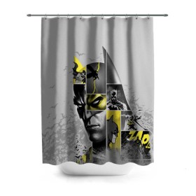 Штора 3D для ванной с принтом Batman 80th Anniversary в Новосибирске, 100% полиэстер | плотность материала — 100 г/м2. Стандартный размер — 146 см х 180 см. По верхнему краю — пластиковые люверсы для креплений. В комплекте 10 пластиковых колец | 80 | 80th | anniversary | bat man | batman | batman comics | caped crusader | dark knight | shtatbat | бетмен | брюс уэйн | бэт мен | бэтмен | тёмный рыцарь