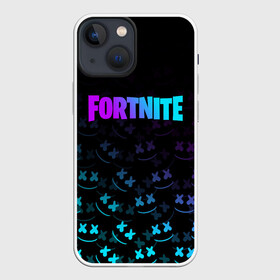 Чехол для iPhone 13 mini с принтом FORTNITE x MARSHMELLO в Новосибирске,  |  | fortnite | fortnite 2 | fortnite x | marshmello | ninja | ninja hyper streamer | ninja streamer | streamer | tyler blevins | маршмелло | ниндзя | фортнайт | фортнайт 2 | фортнайт глава 2