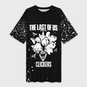 Платье-футболка 3D с принтом THE LAST OF US в Новосибирске,  |  | cicadas | fireflies | naughty dog | the last of us | the last of us part 2 | джоэл | последние из нас | цикады | элли
