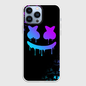 Чехол для iPhone 13 Pro Max с принтом MARSHMELLO NEON | НЕОН в Новосибирске,  |  | america | dj | marshmello | usa | америка | маршмелло