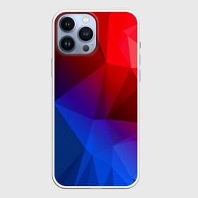 Чехол для iPhone 13 Pro Max с принтом REDBLUE в Новосибирске,  |  | abstract | abstraction | color | geometry | paitnt | polygon | polygonal | psy | абстракция | геометрия | краски | неоновые | полигоны | психоделика