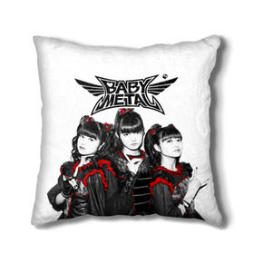 Подушка 3D с принтом BABYMETAL в Новосибирске, наволочка – 100% полиэстер, наполнитель – холлофайбер (легкий наполнитель, не вызывает аллергию). | состоит из подушки и наволочки. Наволочка на молнии, легко снимается для стирки | babymetal | moametal | su metal | yuimetal | бэбимэтал | группы | каваий метал | метал | музыка