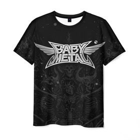 Мужская футболка 3D с принтом BABYMETAL в Новосибирске, 100% полиэфир | прямой крой, круглый вырез горловины, длина до линии бедер | babymetal | moametal | su metal | yuimetal | бэбимэтал | группы | каваий метал | метал | музыка