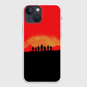 Чехол для iPhone 13 mini с принтом RDR2 Team в Новосибирске,  |  | arthur | arthur morgan | rdr 2 | rdr2 | red dead redemption 2 | rockstar | артур | гта про дикий запад | дикий запад | ковбой | рокстар | рэд дэд редемпшн 2 | рэд дэд редемпшн два