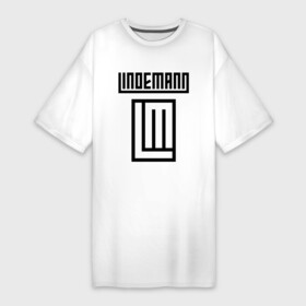 Платье-футболка хлопок с принтом LINDEMANN в Новосибирске,  |  | lindeman | lindemann | logo | music | pain | rammstein | rock | rumstein | till | группа | линдеман | линдеманн | лого | логотип | метал | музыка | пэйн | раммштайн | рамштаин | рамштайн | рок | символ | тилль