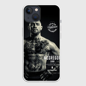 Чехол для iPhone 13 с принтом Конор Макгрегор в Новосибирске,  |  | conor mcgregor | mma | ssru | the notorious | ufc | боец | конор макгрегор | миксфайт | чемпион