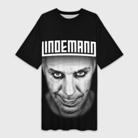 Платье-футболка 3D с принтом LINDEMANN в Новосибирске,  |  | lindeman | lindemann | logo | music | pain | rammstein | rock | rumstein | till | группа | линдеман | линдеманн | лого | логотип | метал | музыка | пэйн | раммштайн | рамштаин | рамштайн | рок | символ | тилль