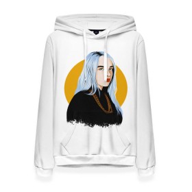 Женская толстовка 3D с принтом Billie Eilish в Новосибирске, 100% полиэстер  | двухслойный капюшон со шнурком для регулировки, мягкие манжеты на рукавах и по низу толстовки, спереди карман-кенгуру с мягким внутренним слоем. | bad | billie | boy | boys | eilish | girl | girls | music | pop | rap | sad | trend | билли | грустно | девочка | девочки | девушка | мальчик | музыка | поп | рэп | тренд | эйлиш