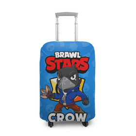 Чехол для чемодана 3D с принтом BRAWL STARS CROW в Новосибирске, 86% полиэфир, 14% спандекс | двустороннее нанесение принта, прорези для ручек и колес | brawl stars | brawl stars crow | brawler | crow | бравл старз | бравлер | ворон