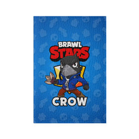 Обложка для паспорта матовая кожа с принтом BRAWL STARS CROW в Новосибирске, натуральная матовая кожа | размер 19,3 х 13,7 см; прозрачные пластиковые крепления | Тематика изображения на принте: brawl stars | brawl stars crow | brawler | crow | бравл старз | бравлер | ворон