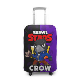 Чехол для чемодана 3D с принтом BRAWL STARS CROW в Новосибирске, 86% полиэфир, 14% спандекс | двустороннее нанесение принта, прорези для ручек и колес | brawl stars | brawl stars crow | brawler | crow | бравл старз | бравлер | ворон