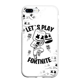 Чехол для iPhone 7Plus/8 Plus матовый с принтом FORTNITE x MARSHMELLO в Новосибирске, Силикон | Область печати: задняя сторона чехла, без боковых панелей | fortnite | fortnite 2 | fortnite x | marshmello | ninja | ninja hyper streamer | ninja streamer | streamer | tyler blevins | маршмелло | ниндзя | фортнайт | фортнайт 2 | фортнайт глава 2