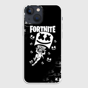 Чехол для iPhone 13 mini с принтом FORTNITE x MARSHMELLO в Новосибирске,  |  | fortnite | fortnite 2 | fortnite x | marshmello | ninja | ninja hyper streamer | ninja streamer | streamer | tyler blevins | маршмелло | ниндзя | фортнайт | фортнайт 2 | фортнайт глава 2