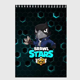 Скетчбук с принтом Crow (Brawl Stars) в Новосибирске, 100% бумага
 | 48 листов, плотность листов — 100 г/м2, плотность картонной обложки — 250 г/м2. Листы скреплены сверху удобной пружинной спиралью | brawl stars | crow | game | leon | бравл | бравл стар | бравл старс | ворон | ворона | детская | детям | игра | компьютерная игра | кров | леон | персонаж | развлечение