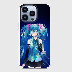 Чехол для iPhone 13 Pro с принтом Hatsune Miku на черном фоне в Новосибирске,  |  | anime | aquamarin | aquamarine | everlasting | hatsune | j pop | miku | projectdiva | singer | summer | vocaloid | аквамарин | аниме | вокалоид | мику | певица | хацуне | хацунэ