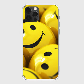Чехол для iPhone 12 Pro Max с принтом YELLOW SMILE в Новосибирске, Силикон |  | emoji | настроение | позитив | смайлики | смайлы | стикеры | текстура смайл | улыбки | фон смайл | эмодзи