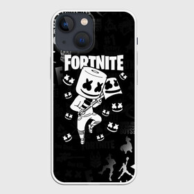 Чехол для iPhone 13 mini с принтом FORTNITE MARSHMELLO в Новосибирске,  |  | fnchap2 | fortnite | fortnite 2 | fortnite x | marshmello | ninja | ninja hyper streamer | ninja streamer | streamer | tyler blevins | маршмелло | ниндзя | фортнайт | фортнайт 2 | фортнайт глава 2