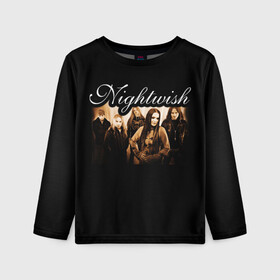 Детский лонгслив 3D с принтом Nightwish в Новосибирске, 100% полиэстер | длинные рукава, круглый вырез горловины, полуприлегающий силуэт
 | metal | nightwish | symphonic metal | tarja | tarja turunen | turunen | метал | найтвиш | симфоник метал | тарья | турунен