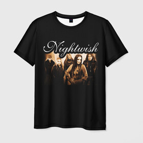 Мужская футболка 3D с принтом Nightwish в Новосибирске, 100% полиэфир | прямой крой, круглый вырез горловины, длина до линии бедер | metal | nightwish | symphonic metal | tarja | tarja turunen | turunen | метал | найтвиш | симфоник метал | тарья | турунен