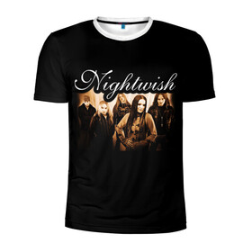 Мужская футболка 3D спортивная с принтом Nightwish в Новосибирске, 100% полиэстер с улучшенными характеристиками | приталенный силуэт, круглая горловина, широкие плечи, сужается к линии бедра | metal | nightwish | symphonic metal | tarja | tarja turunen | turunen | метал | найтвиш | симфоник метал | тарья | турунен