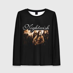 Женский лонгслив 3D с принтом Nightwish в Новосибирске, 100% полиэстер | длинные рукава, круглый вырез горловины, полуприлегающий силуэт | metal | nightwish | symphonic metal | tarja | tarja turunen | turunen | метал | найтвиш | симфоник метал | тарья | турунен