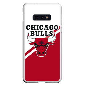 Чехол для Samsung S10E с принтом Chicago Bulls Red-White в Новосибирске, Силикон | Область печати: задняя сторона чехла, без боковых панелей | bulls | chicago | chicago bulls | nba | баскетбол | буллз | нба | чикаго | чикаго буллз