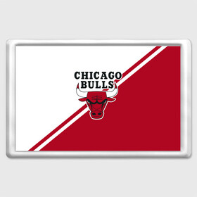 Магнит 45*70 с принтом Chicago Bulls Red-White в Новосибирске, Пластик | Размер: 78*52 мм; Размер печати: 70*45 | bulls | chicago | chicago bulls | nba | баскетбол | буллз | нба | чикаго | чикаго буллз
