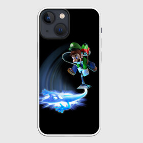 Чехол для iPhone 13 mini с принтом Luigis Mansion в Новосибирске,  |  | game | luigis mansion | mario | nintendo | видеоигра | игра | луиджи | марио | привидение | призрак