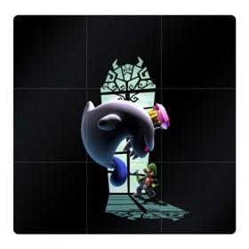 Магнитный плакат 3Х3 с принтом Luigis Mansion в Новосибирске, Полимерный материал с магнитным слоем | 9 деталей размером 9*9 см | Тематика изображения на принте: game | luigis mansion | mario | nintendo | видеоигра | игра | луиджи | марио | привидение | призрак