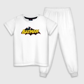 Детская пижама хлопок с принтом Batman Logo в Новосибирске, 100% хлопок |  брюки и футболка прямого кроя, без карманов, на брюках мягкая резинка на поясе и по низу штанин
 | 80 | 80th | anniversary | bat man | batman | batman comics | caped crusader | dark knight | shtatjl | бетмен | брюс уэйн | бэт мен | бэтмен | тёмный рыцарь