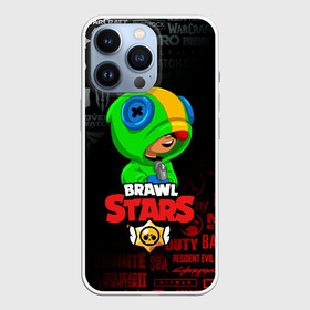 Чехол для iPhone 13 Pro с принтом BRAWL STARS LEON | ЛЕОН в Новосибирске,  |  | brawl stars | bull | colt | crow | leon | stars | берли | бо | брок | ворон | джесси | динамайк | дэррил | кольт | леон | мортис | нита | пайпер | пенни | поко | пэм | рикошет | спайк | фрэнк | шелли | эль примо