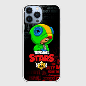 Чехол для iPhone 13 Pro Max с принтом BRAWL STARS LEON | ЛЕОН в Новосибирске,  |  | brawl stars | bull | colt | crow | leon | stars | берли | бо | брок | ворон | джесси | динамайк | дэррил | кольт | леон | мортис | нита | пайпер | пенни | поко | пэм | рикошет | спайк | фрэнк | шелли | эль примо