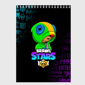 Скетчбук с принтом BRAWL STARS в Новосибирске, 100% бумага
 | 48 листов, плотность листов — 100 г/м2, плотность картонной обложки — 250 г/м2. Листы скреплены сверху удобной пружинной спиралью | brawl stars | bull | colt | crow | leon | stars | берли | бо | брок | ворон | джесси | динамайк | дэррил | кольт | леон | мортис | нита | пайпер | пенни | поко | пэм | рикошет | спайк | фрэнк | шелли | эль примо