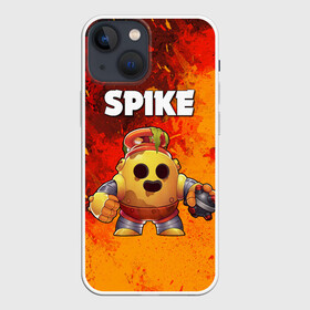 Чехол для iPhone 13 mini с принтом Brawl Stars Spike Robot в Новосибирске,  |  | brawl stars | brawl stars crow | brawl stars crow phoenix | brawl stars leon | brawl stars leon shark | brawl stars robot spike | brawl stars spike | бравл старс