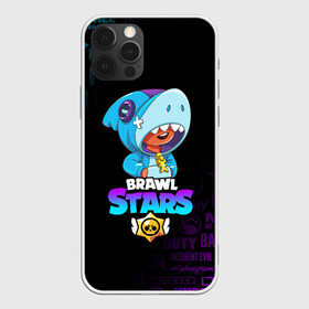 Чехол для iPhone 12 Pro с принтом BRAWL STARS LEON SHARK в Новосибирске, силикон | область печати: задняя сторона чехла, без боковых панелей | brawl stars | bull | colt | crow | leon | leon shark | shark | stars | акула | берли | ворон | динамайк | кольт | леон | леон акула | нита | спайк | шелли | эль примо